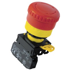 24V illuminated 22mm Emergency Stop Switch 1NC YW1L-V4E01Q4R