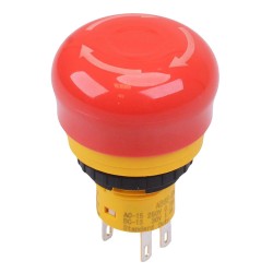 AB6E-3BV02PTRM Unibody 16mm Emergency Stop Switch Arrows 30mm Mushroom 2NC