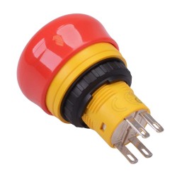 AB6E-3BV02PTRM Unibody 16mm Emergency Stop Switch Arrows 30mm Mushroom 2NC