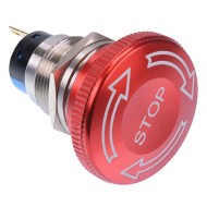 Emergency Stop 19mm Push Button Switch Stainless Steel 5A Emergency Stop 19mm Push Button Switch Stainless Steel 5A