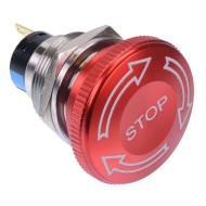 Emergency Stop 22mm Push Button Switch Stainless Steel 5A Emergency Stop 22mm Push Button Switch Stainless Steel 5A