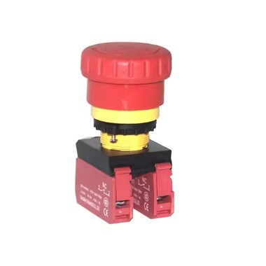 Emergency Stop Switches Push Button Switch Yellow Warning Circle ...