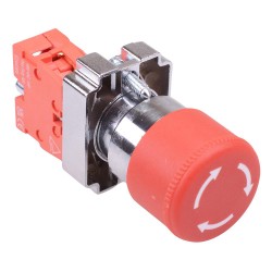 PtecMetMushT30 30mm Emergency Stop Button Switch Metal 10A 1NC PtecMetMushT30 30mm Emergency Stop Button Switch Metal 10A 1NC