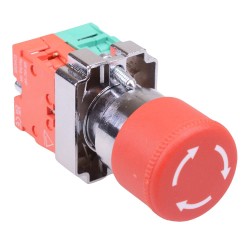 PtecMetMushT30 30mm Emergency Stop Button Switch Metal 10A 1NO-1NC PtecMetMushT30 30mm Emergency Stop Button Switch Metal 10A 1NO-1NC