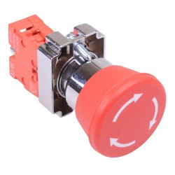 PtecMetMushT40 Emergency Stop Button Switch 10A 1NC PtecMetMushT40 Emergency Stop Button Switch 10A 1NC