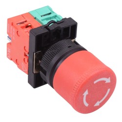 PtecMushT30 30mm Emergency Stop Button Switch Plastic 10A 1NO-1NC PtecMushT30 30mm Emergency Stop Button Switch Plastic 10A 1NO-1NC