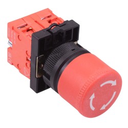PtecMushT30 30mm Emergency Stop Button Switch Plastic 10A 2NC PtecMushT30 30mm Emergency Stop Button Switch Plastic 10A 2NC