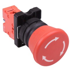 PtecMushT40 40mm Emergency Stop Button Switch Plastic 10A 1NC PtecMushT40 40mm Emergency Stop Button Switch Plastic 10A 1NC