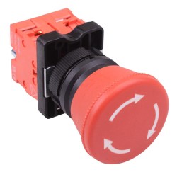 PtecMushT40 40mm Emergency Stop Button Switch Plastic 10A 2NC PtecMushT40 40mm Emergency Stop Button Switch Plastic 10A 2NC