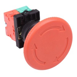 PtecMushT60 60mm Emergency Stop Button Switch Plastic 10A 1NO-1NC PtecMushT60 60mm Emergency Stop Button Switch Plastic 10A 1NO-1NC