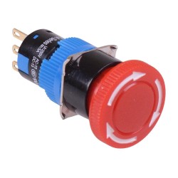 Red 16mm Emergency Stop Switch IP40 NO/NC Red 16mm Emergency Stop Switch IP40 NO/NC
