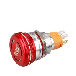 Red Mushroom Head Emergency Stop Switches Button Switch Waterproof Aluminum Two-Color Lighting (Red/Green) 220V