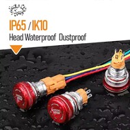 Red Mushroom Head Emergency Stop Switches Button Switch Waterproof Aluminum Two-Color Lighting (Red/Green) 220V Red Mushroom Head Emergency Stop Switches Button Switch Waterproof Aluminum Two-Color Lighting (Red/Green) 220V