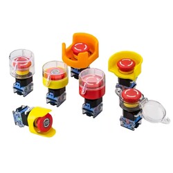 Waterproof Metal Emergency Stop Switches Button With Enclosure Protection Emergency Stop Switch Antifouling Cover