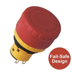 XA-16mm Emergency Stop Switch 29mm Mushroom 1NO-3NC XA1E-BV313R
