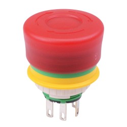 XA1E-LV3SG02Q4TR illuminated Unibody 16mm Emergency Stop Switch 2NC