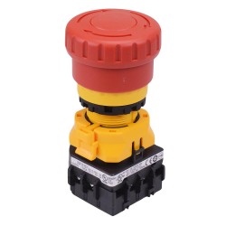 XW1E-BV404MFR 22mm Emergency Stop Switch 4NC