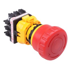 XW1E-TV403Q4MR illuminated 22mm Emergency Stop Switch 3NC