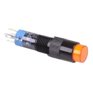 AL8M-A11A Amber 8mm illuminated Latching Round Push Button 8mm SPDT AL8M-A11A Amber 8mm illuminated Latching Round Push Button 8mm SPDT