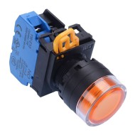 Amber 12V illuminated 22mm Maintained Shrouded Push Button Switch NO IP65 YW1L-AF2E10Q3A Amber 12V illuminated 22mm Maintained Shrouded Push Button Switch NO IP65 YW1L-AF2E10Q3A
