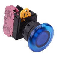 Blue 24V illuminated 22mm Mushroom Momentary Push Button Switch NC IP65 YW1L-M4E01Q4S Blue 24V illuminated 22mm Mushroom Momentary Push Button Switch NC IP65 YW1L-M4E01Q4S