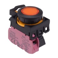 CW1L-A1E01Q4A Amber 24V illuminated Maintained Push Button Switch 1NC IP65 CW1L-A1E01Q4A Amber 24V illuminated Maintained Push Button Switch 1NC IP65