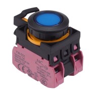 CW1L-A1E02Q4S Blue 24V illuminated Maintained Push Button Switch 2NC IP65 CW1L-A1E02Q4S Blue 24V illuminated Maintained Push Button Switch 2NC IP65