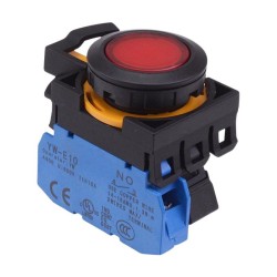 CW1L-A1E10Q4R Red 24V illuminated Maintained Push Button Switch 1NO IP65 CW1L-A1E10Q4R Red 24V illuminated Maintained Push Button Switch 1NO IP65