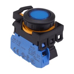 CW1L-A1E10Q4S Blue 24V illuminated Maintained Push Button Switch 1NO IP65 CW1L-A1E10Q4S Blue 24V illuminated Maintained Push Button Switch 1NO IP65
