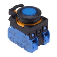 CW1L-A1E20Q4S Blue 24V illuminated Maintained Push Button Switch 2NO IP65 CW1L-A1E20Q4S Blue 24V illuminated Maintained Push Button Switch 2NO IP65