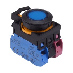 CW1L-M1E11Q4S Blue 24V illuminated Momentary Push Button Switch 1NO-1NC IP65 CW1L-M1E11Q4S Blue 24V illuminated Momentary Push Button Switch 1NO-1NC IP65