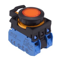 CW1L-M1E20Q4A Amber 24V illuminated Momentary Push Button Switch 2NO IP65 CW1L-M1E20Q4A Amber 24V illuminated Momentary Push Button Switch 2NO IP65