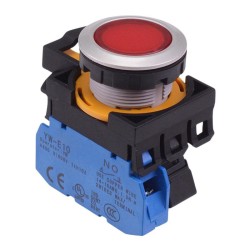 CW4L-A1E10Q3R Red 12V illuminated Maintained Push Button Switch 1NO IP65