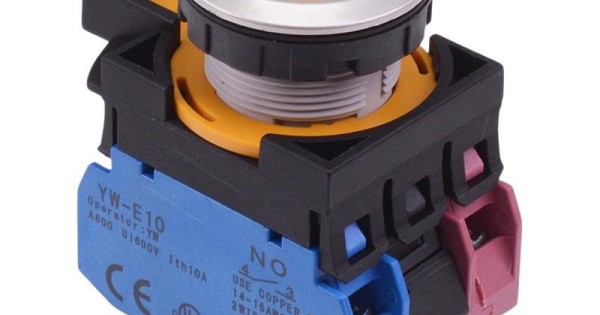 Maintain Switch Yellow 24V illuminated Maintained Push Button Switch