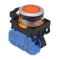 CW4L-M1E10Q4A Amber 24V illuminated Metallic Momentary Push Button Switch 1NO IP65 CW4L-M1E10Q4A Amber 24V illuminated Metallic Momentary Push Button Switch 1NO IP65