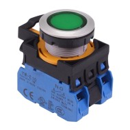 CW4L-M1E20Q4G Green 24V illuminated Metallic Momentary Push Button Switch 2NO IP65 CW4L-M1E20Q4G Green 24V illuminated Metallic Momentary Push Button Switch 2NO IP65