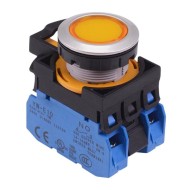 CW4L-M1E20Q4Y Yellow 24V illuminated Metallic Momentary Push Button Switch 2NO IP65 CW4L-M1E20Q4Y Yellow 24V illuminated Metallic Momentary Push Button Switch 2NO IP65