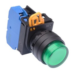 Green 24V illuminated 22mm Momentary Push Button Switch NO IP65 YW1L-M2E10Q4G