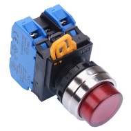 Red 24V illuminated 22mm Metal Bezel Momentary Push Button Switch 2NO IP65 YW4L-M2E20Q4R Red 24V illuminated 22mm Metal Bezel Momentary Push Button Switch 2NO IP65 YW4L-M2E20Q4R