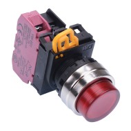 Red 24V illuminated 22mm Metal Bezel Momentary Push Button Switch NC IP65 YW4L-M2E01Q4R Red 24V illuminated 22mm Metal Bezel Momentary Push Button Switch NC IP65 YW4L-M2E01Q4R