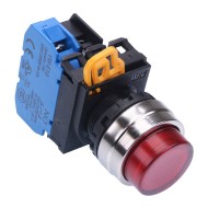 Red 24V illuminated 22mm Metal Bezel Momentary Push Button Switch NO IP65 YW4L-M2E10Q4R Red 24V illuminated 22mm Metal Bezel Momentary Push Button Switch NO IP65 YW4L-M2E10Q4R