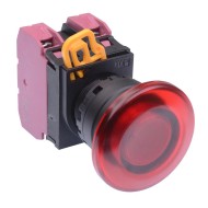 Red 24V illuminated 22mm Mushroom Maintained Push Button Switch 2NC IP65 YW1L-A4E02Q4R Red 24V illuminated 22mm Mushroom Maintained Push Button Switch 2NC IP65 YW1L-A4E02Q4R
