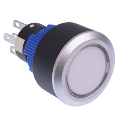 White On-(On) Momentary 12V Push Button Switch SPDT