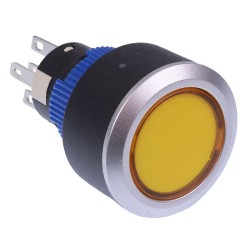 Yellow On-(On) Momentary 12V Push Button Switch SPDT