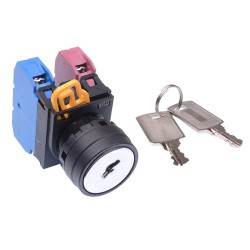 22mm 2 Position Maintained Key Switch 1NO-1NC IP65 YW1K-2AE11 22mm 2 Position Maintained Key Switch 1NO-1NC IP65 YW1K-2AE11