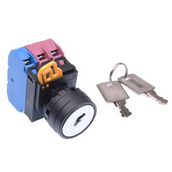 22mm 2 Position Maintained Key Switch 1NO-2NC IP65 YW1K-2AE12 22mm 2 Position Maintained Key Switch 1NO-2NC IP65 YW1K-2AE12