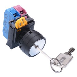 22mm 3 Position Maintained Key Switch 1NO-1NC IP65 YW1K-3AE11N4 22mm 3 Position Maintained Key Switch 1NO-1NC IP65 YW1K-3AE11N4