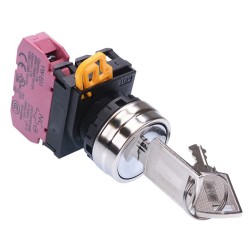 22mm Metal Bezel 2 Position Maintained Key Switch NC IP65 YW4K-2AE01 22mm Metal Bezel 2 Position Maintained Key Switch NC IP65 YW4K-2AE01