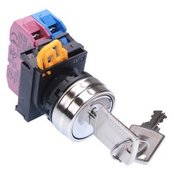 22mm Metal Bezel 3 Position Maintained Key Switch 1NO-1NC IP65 YW4K-3AE11N3 22mm Metal Bezel 3 Position Maintained Key Switch 1NO-1NC IP65 YW4K-3AE11N3