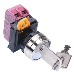 22mm Metal Bezel 3 Position Maintained Key Switch 2NC IP65 YW4K-3AE02N1 22mm Metal Bezel 3 Position Maintained Key Switch 2NC IP65 YW4K-3AE02N1
